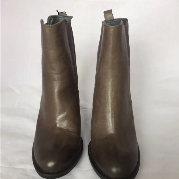 New G- Star Raw 33 01 GS Women Ankle Boot Block Heel Leather Grey Distressed 7 - Picture 3 of 11